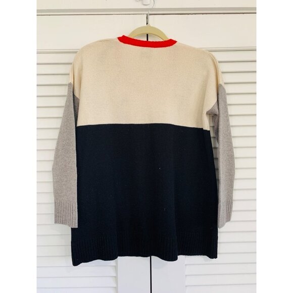 Michelle Mason Cashmere Wool Sweater Deer Pattern Size S - Picture 2 of 11